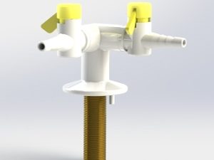 Bench Mounted Drop Lever Gas Taps