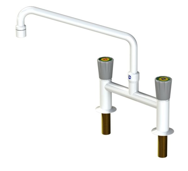 H pattern mixer tap with aerator